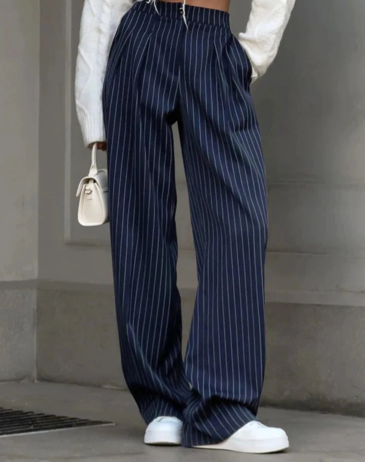 Pantaloni Premaman Gowjog - Gamba Larga, Comodi, Con Tasche, Elastici In Vita - Foto 8