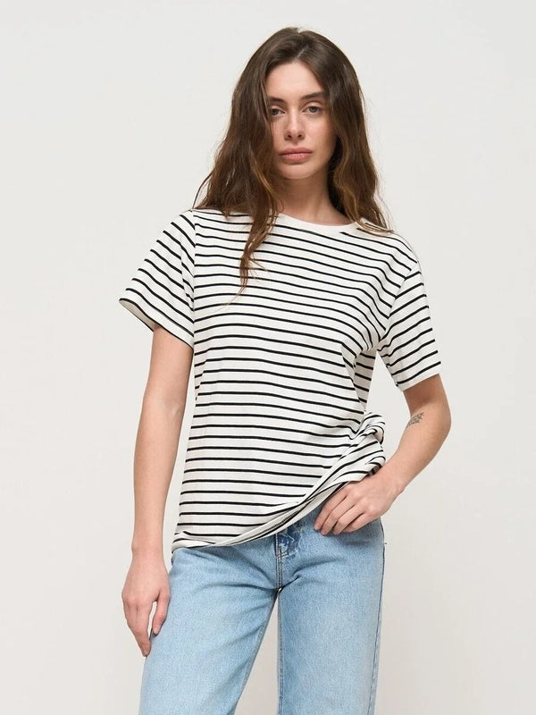 T-shirt basic a righe large