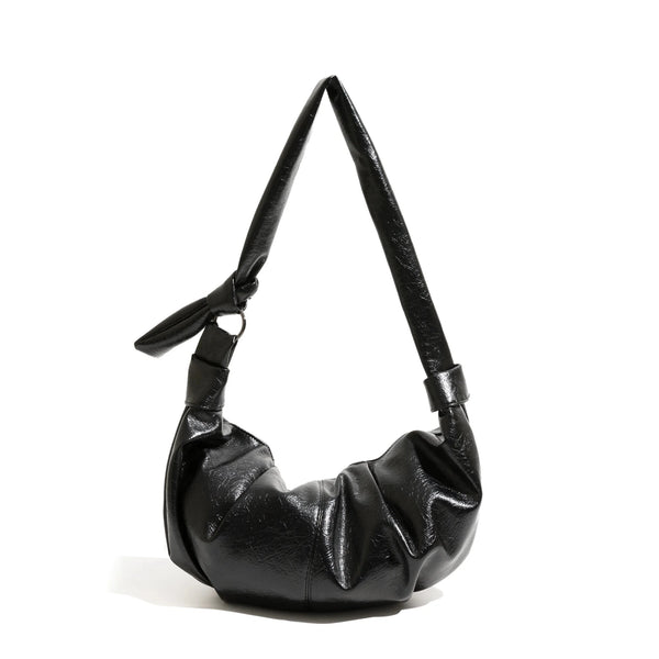 Borsa Hobo pieghettata con nodo