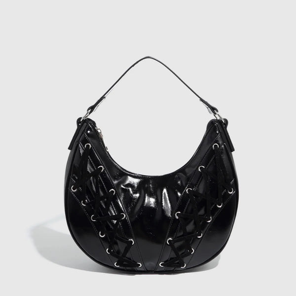 Borsa tote a mano mezzaluna