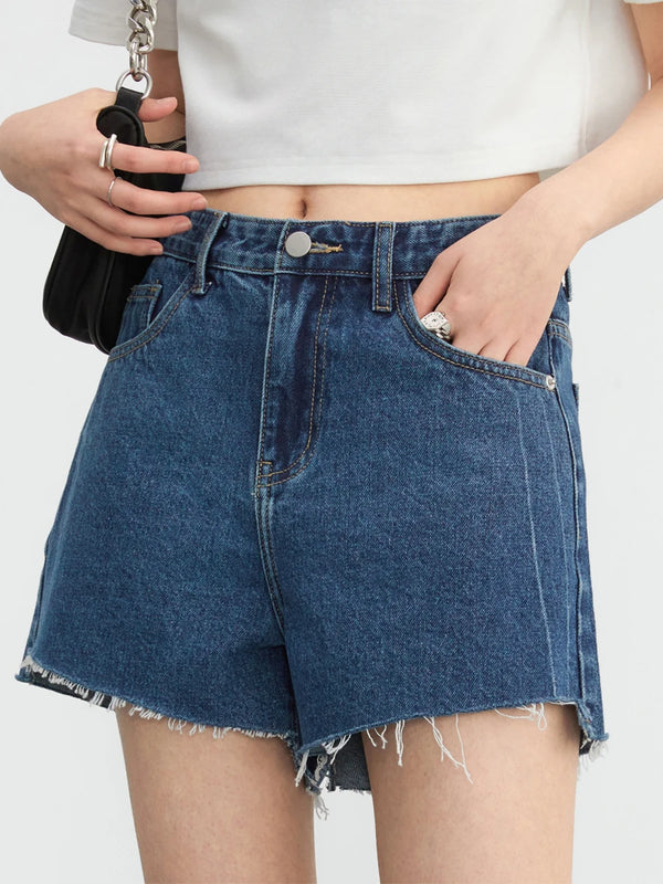 Shorts corti da donna blu