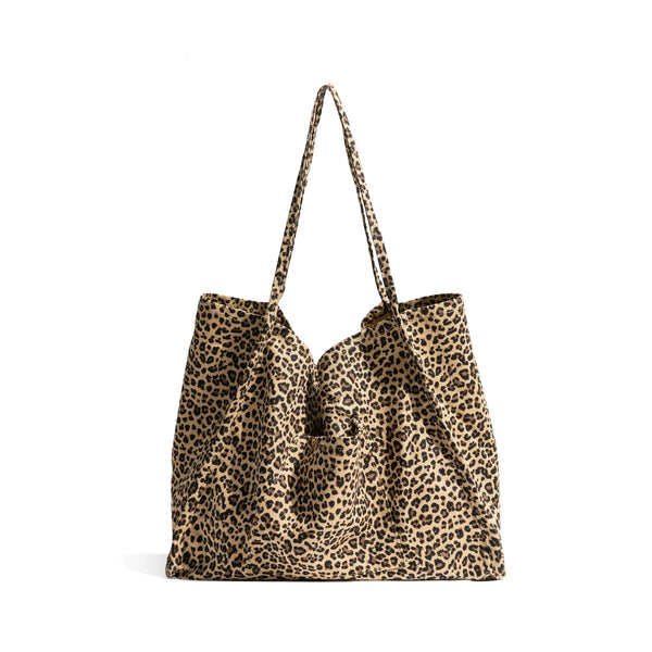 Shopper leopardata da viaggio