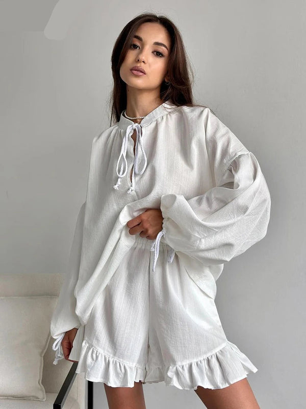 Set in cotone bianco