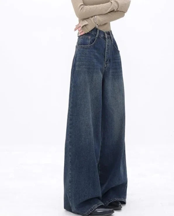 Jeans oversize a vita alta vintage americani