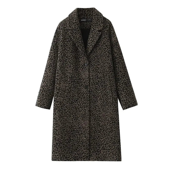 Cappotto lungo leopardo