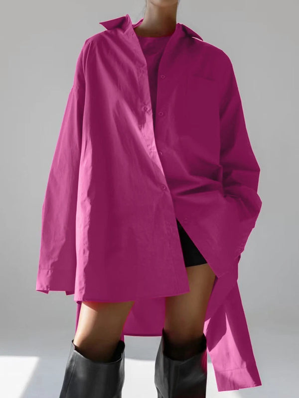 Camicia large in cotone