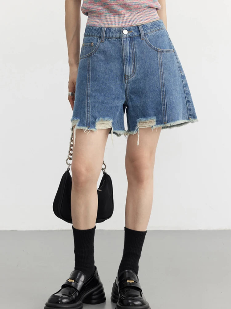 Pantaloncini Denim irregolari