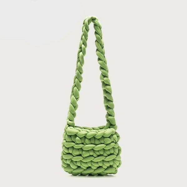 Borsa tracolla imbottita in cotone all'uncinetto Eco friendly